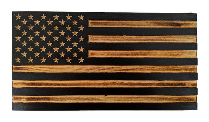 Custom Rustic Wooden American Flag