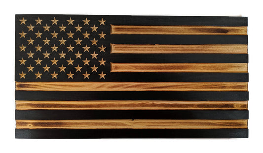 Custom Rustic Wooden American Flag